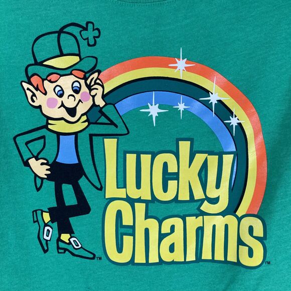 Lucky Charms Short Sleeve Green Cotton T-Shirt (XX-Large) EUC • Teen / Juniors - Picture 3 of 4